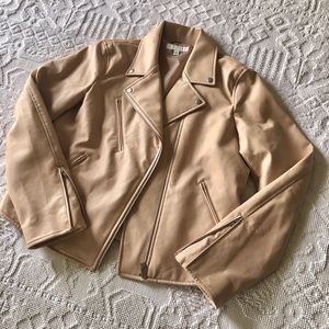 Blush Pink Moto Jacket (Vegan Leather)